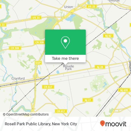 Rosell Park Public Library map