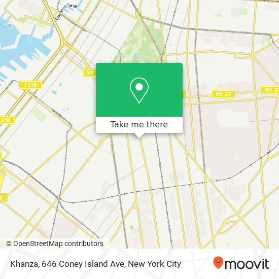 Mapa de Khanza, 646 Coney Island Ave