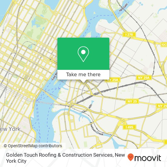 Mapa de Golden Touch Roofing & Construction Services