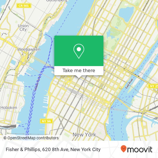 Mapa de Fisher & Phillips, 620 8th Ave