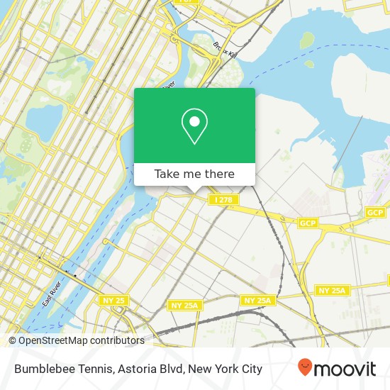 Mapa de Bumblebee Tennis, Astoria Blvd