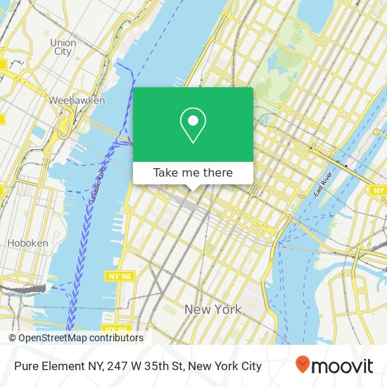 Mapa de Pure Element NY, 247 W 35th St