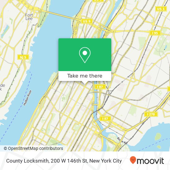 County Locksmith, 200 W 146th St map