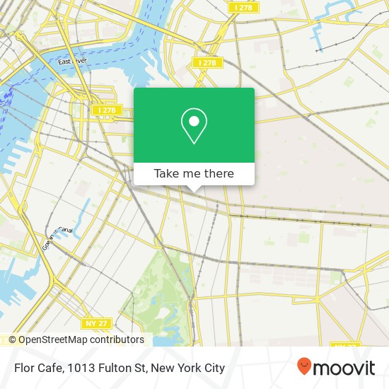 Mapa de Flor Cafe, 1013 Fulton St
