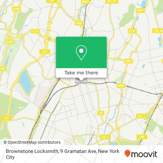 Brownstone Locksmith, 9 Gramatan Ave map