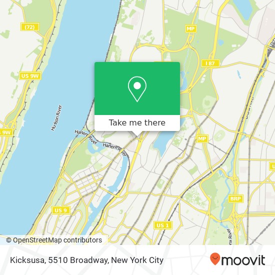 Mapa de Kicksusa, 5510 Broadway