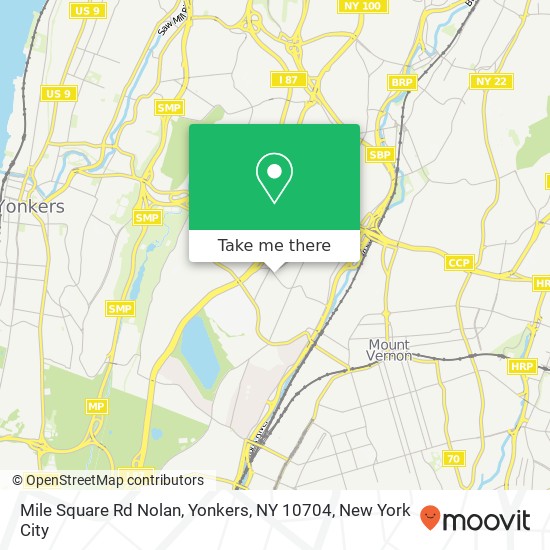 Mapa de Mile Square Rd Nolan, Yonkers, NY 10704