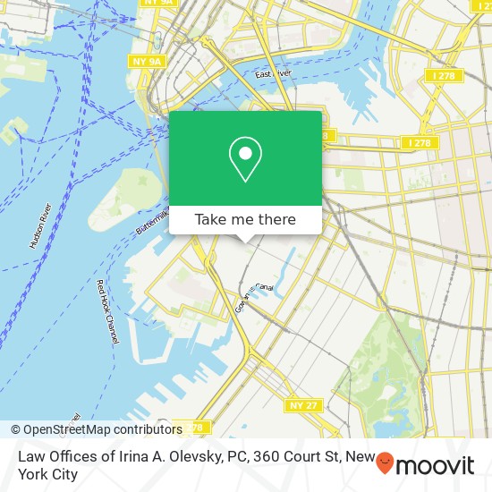 Law Offices of Irina A. Olevsky, PC, 360 Court St map