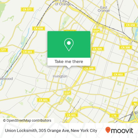 Mapa de Union Locksmith, 305 Orange Ave