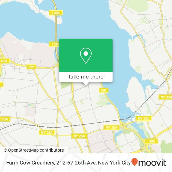 Mapa de Farm Cow Creamery, 212-67 26th Ave
