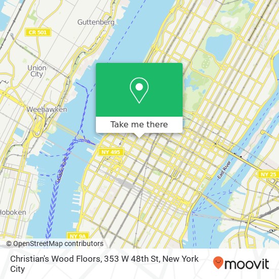 Mapa de Christian's Wood Floors, 353 W 48th St