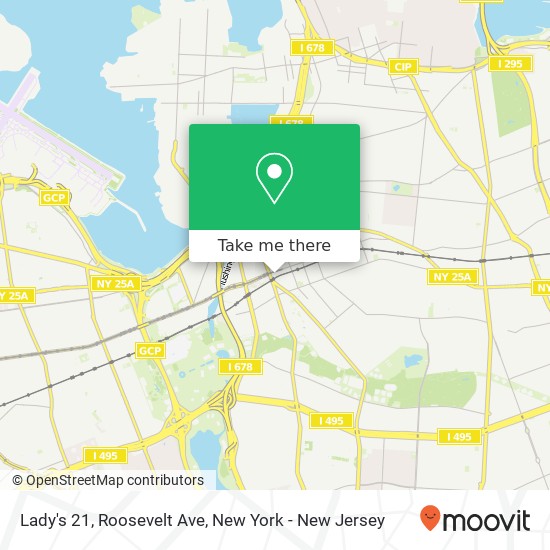 Lady's 21, Roosevelt Ave map