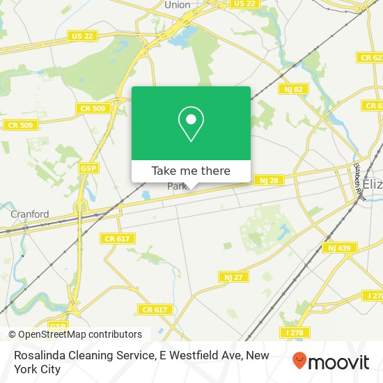Rosalinda Cleaning Service, E Westfield Ave map