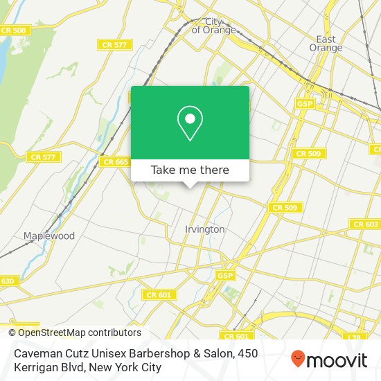 Mapa de Caveman Cutz Unisex Barbershop & Salon, 450 Kerrigan Blvd