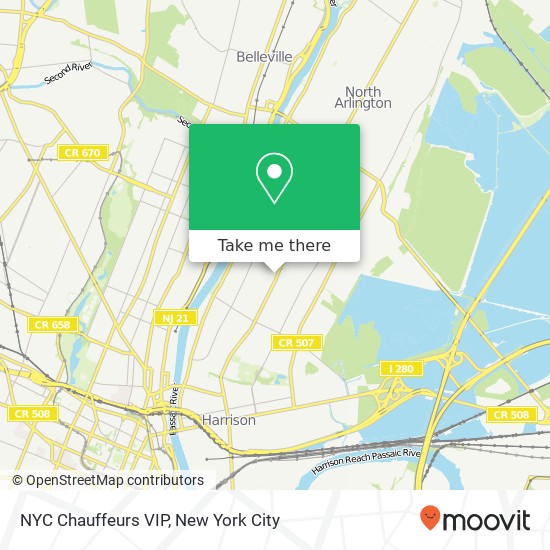 NYC Chauffeurs VIP map