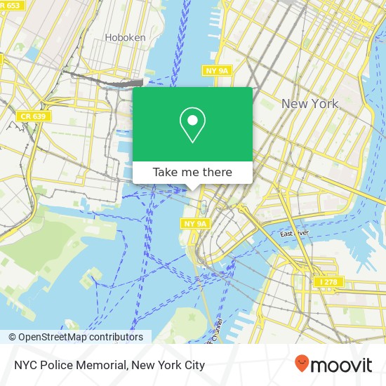 NYC Police Memorial map