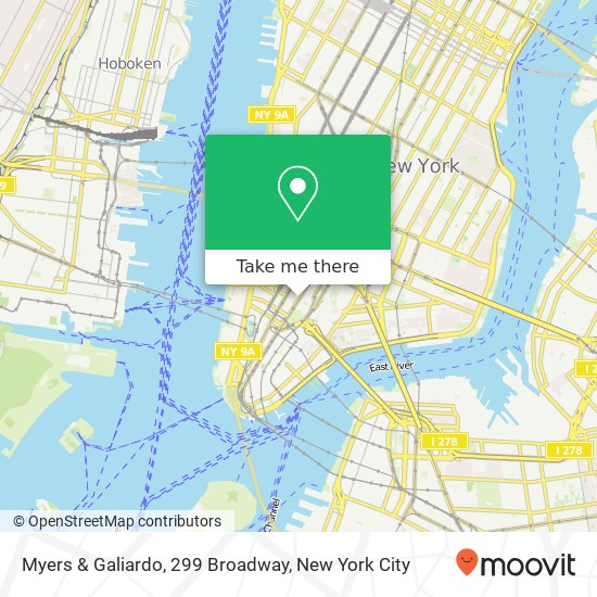 Myers & Galiardo, 299 Broadway map
