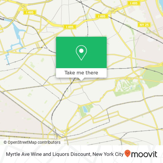 Mapa de Myrtle Ave Wine and Liquors Discount