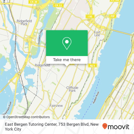 East Bergen Tutoring Center, 753 Bergen Blvd map