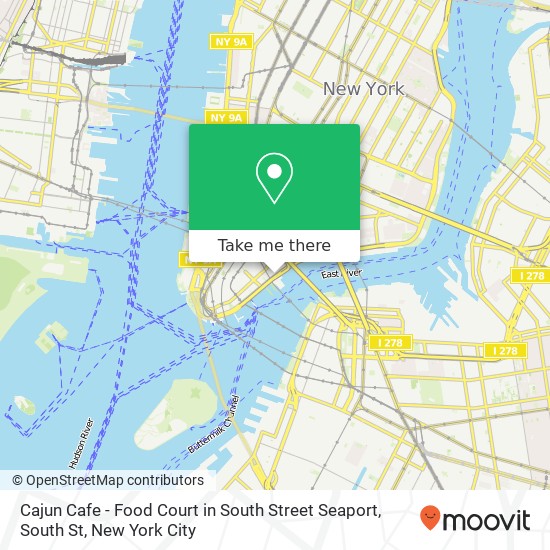 Cajun Cafe - Food Court in South Street Seaport, South St map