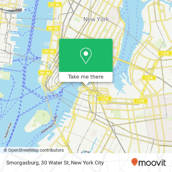 Smorgasburg, 30 Water St map