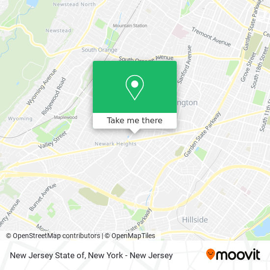 Mapa de New Jersey State of