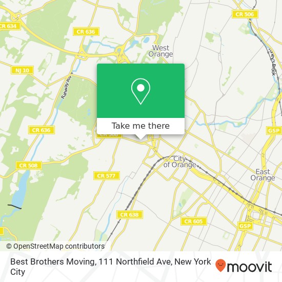 Best Brothers Moving, 111 Northfield Ave map