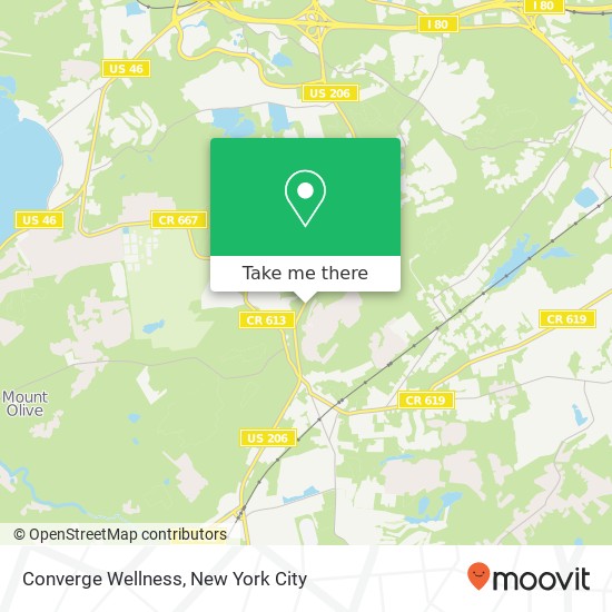 Mapa de Converge Wellness, US-206