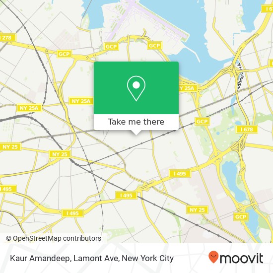 Mapa de Kaur Amandeep, Lamont Ave
