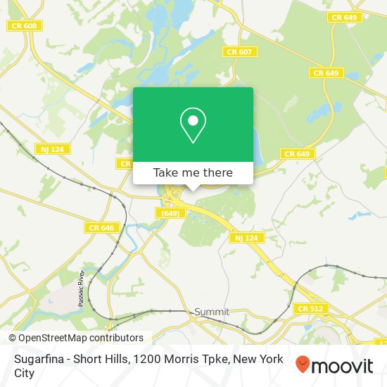Sugarfina - Short Hills, 1200 Morris Tpke map