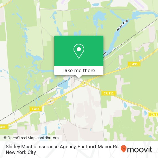 Mapa de Shirley Mastic Insurance Agency, Eastport Manor Rd