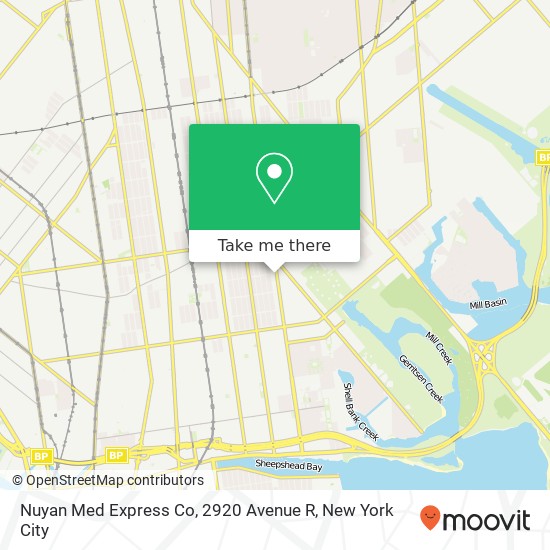 Mapa de Nuyan Med Express Co, 2920 Avenue R