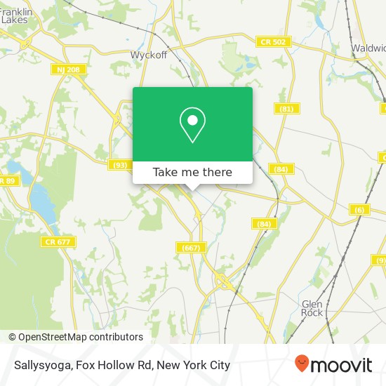 Mapa de Sallysyoga, Fox Hollow Rd