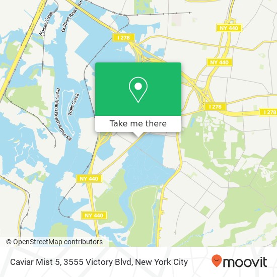 Mapa de Caviar Mist 5, 3555 Victory Blvd