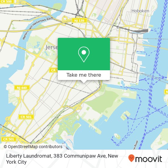 Liberty Laundromat, 383 Communipaw Ave map