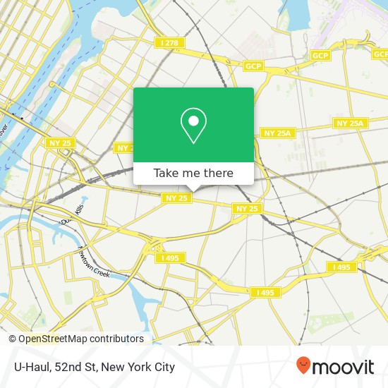 U-Haul, 52nd St map