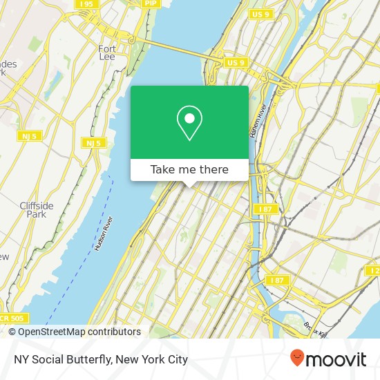 NY Social Butterfly map