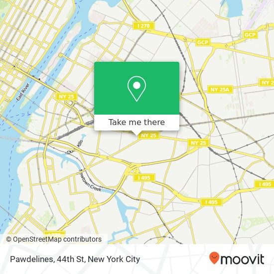 Mapa de Pawdelines, 44th St