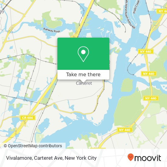 Vivalamore, Carteret Ave map