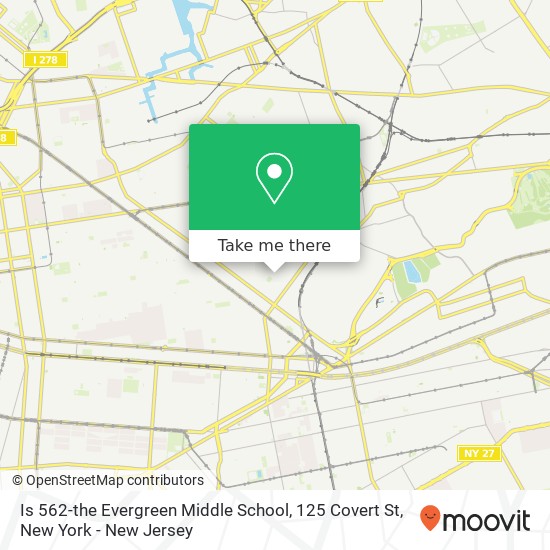 Mapa de Is 562-the Evergreen Middle School, 125 Covert St