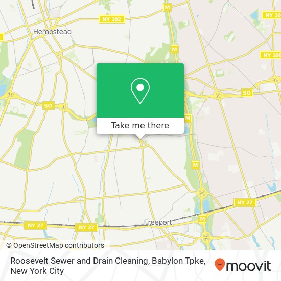 Mapa de Roosevelt Sewer and Drain Cleaning, Babylon Tpke