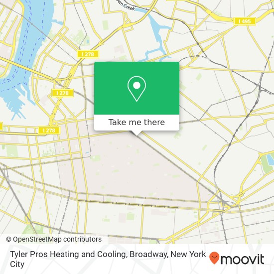 Mapa de Tyler Pros Heating and Cooling, Broadway