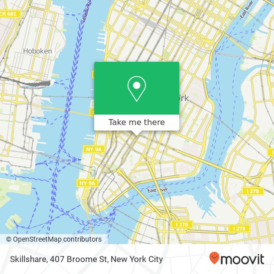 Skillshare, 407 Broome St map