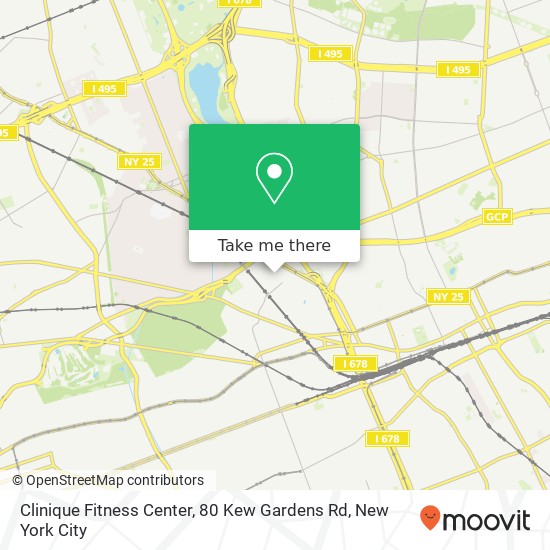 Mapa de Clinique Fitness Center, 80 Kew Gardens Rd