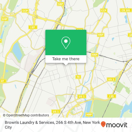 Mapa de Brown's Laundry & Services, 266 S 4th Ave