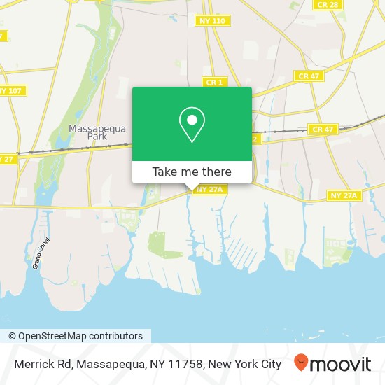 Mapa de Merrick Rd, Massapequa, NY 11758