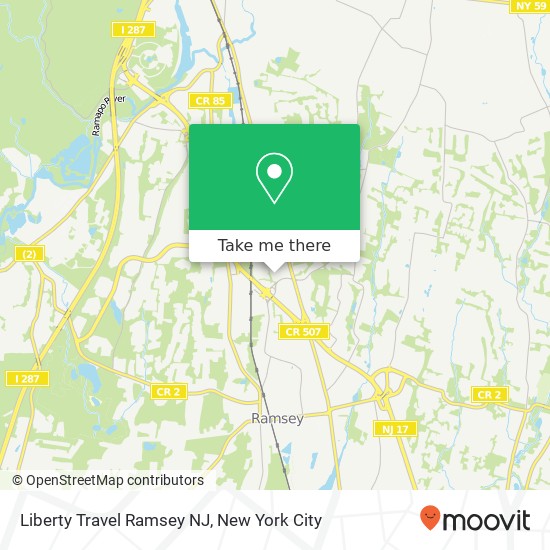 Mapa de Liberty Travel Ramsey NJ