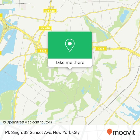 Mapa de Pk Singh, 33 Sunset Ave
