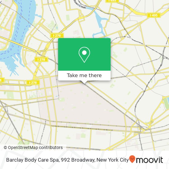 Barclay Body Care Spa, 992 Broadway map