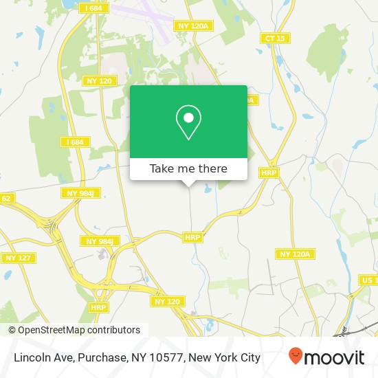 Mapa de Lincoln Ave, Purchase, NY 10577